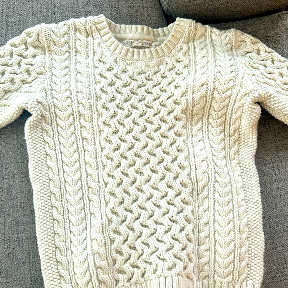 Boys large cable sweater